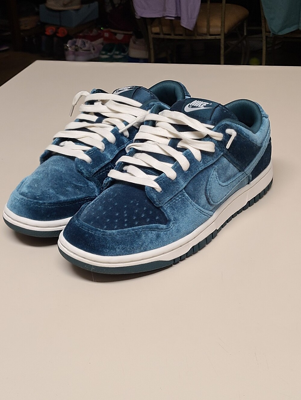 Nike Dunk Low Velvet Teal casual low top skateboard sneakers size 10